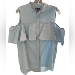 Vince Camuto Short Sleeve Cold Shouder Blouse, NWOT, Size-M, Womens Blou…